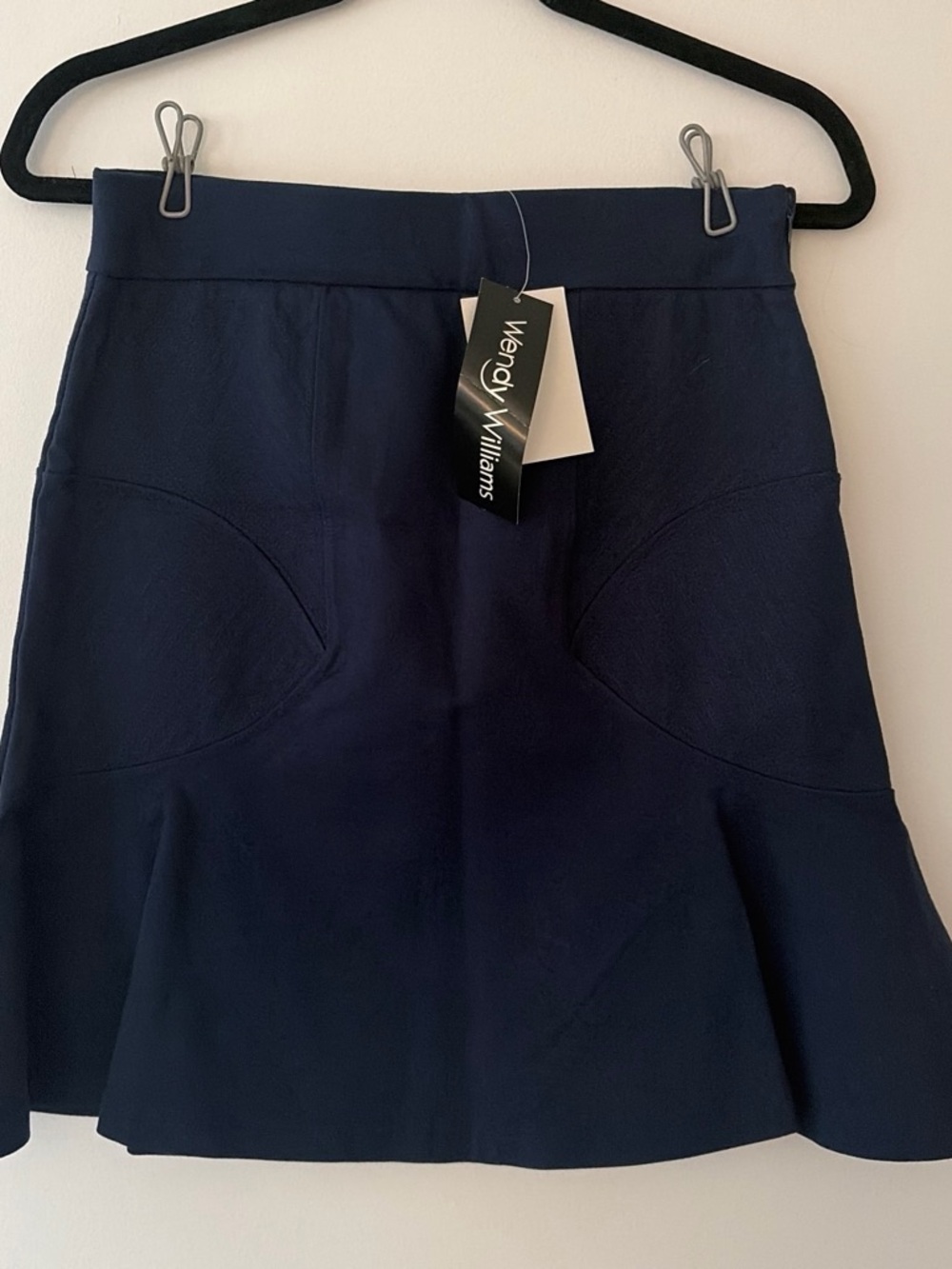 Wendy Williams Navy Flared Skirt - Women's Circle Skirt